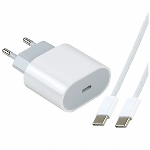 Мережевий зарядний пристрій Apple iPhone 16 Pro Max PD 25W Type-C to Type-C white