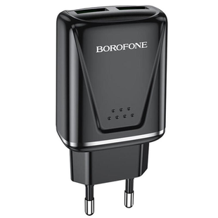 Мережевий зарядний пристрій Borofone BA54A QC3.0 18W black