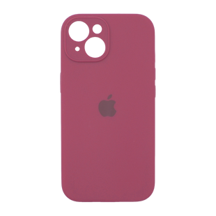 Силіконовий чохол Full Cover для iPhone 15 rose red Full Camera