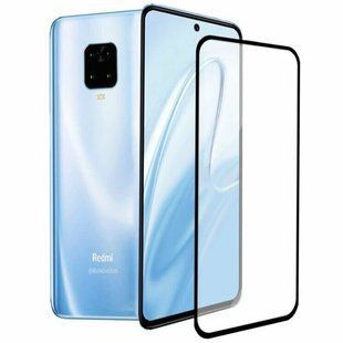 Защитное 2.5D стекло Full Coverage для Xiaomi Redmi Note 9 black Glasscove