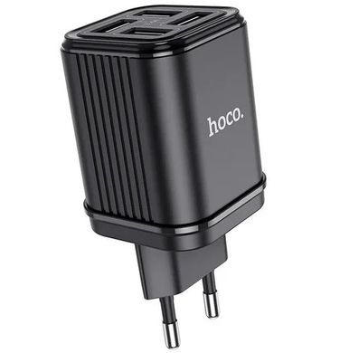 Адаптер змінного струму HOCO C84A Resolute 4USB 3.4A (EU) black