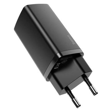 Мережевий зарядний пристрій Baseus GaN2 Lite Quick Charger 65W 1Type-C+1USB (CCGAN2L-B01) black