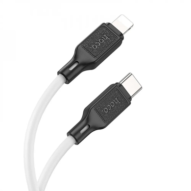 PD Кабель HOCO X90 Cool silicone charging data cable PD-to-Lightning 3A/PD20W/1m white