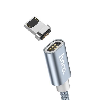 USB кабель Hoco U40A iPhone magnetic absorption 2A 1m RC metal gray