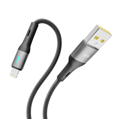 USB кабель YOKI SOLID YK-SO15 Lightning 2.4A 1.2m black