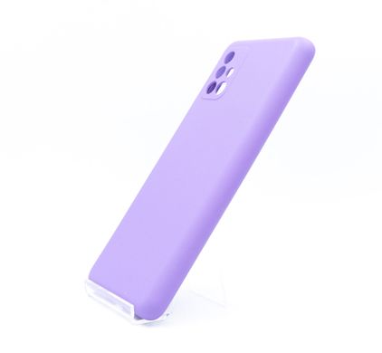 Силіконовий чохол Full Cover для Samsung A71 lilac Full Camera без logo