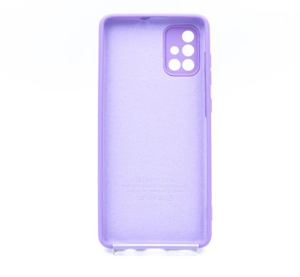 Силіконовий чохол Full Cover для Samsung A71 lilac Full Camera без logo