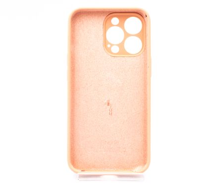 Силіконовий чохол Full Cover для iPhone 13 Pro peach Full Camera