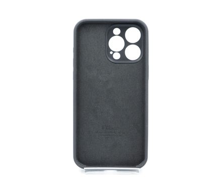 Силіконовий чохол Full Cover для iPhone 15 Pro Max pebble (dark gray) Full Camera