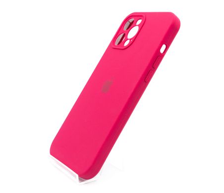 Силіконовий чохол Full Cover для iPhone 12 Pro Max rose red Full Camera
