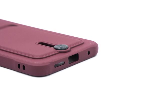 Силіконовий чохол Colorful Pocket Card для Xiaomi Redmi Note 12 4G maroon Full Camera