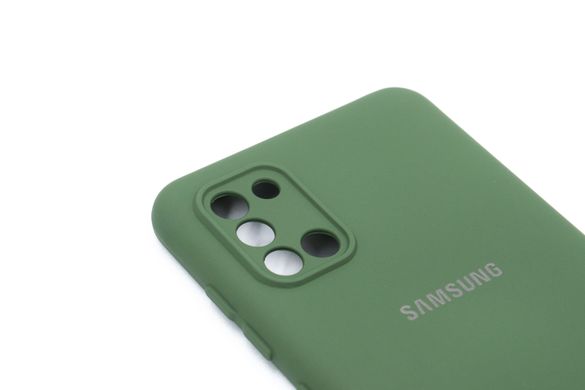 Силіконовий чохол Full Cover для Samsung A31 dark green my color Full Camera