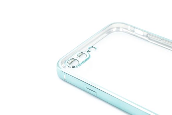 Силіконовий чохол Сlear для iPhone 7+/8+ green Full Camera з глянсовою окантовкою