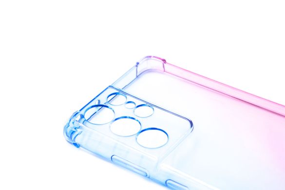 Силиконовый чехол WAVE Shine для Samsung S21 ultra blue/pink
