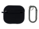 Чохол for AirPods 3 Logo силіконовий black з мікрофіброю