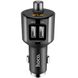 Автомобільний зарядний пристрій Hoco E19 Smart+ Bluetooth FM Launcher 2.4A/2usb black-gray
