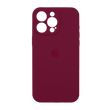 Силіконовий чохол Full Cover для iPhone 14 Pro Max marsala Full Camera