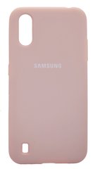 Силіконовий чохол Full Cover для Samsung A01 pink sand