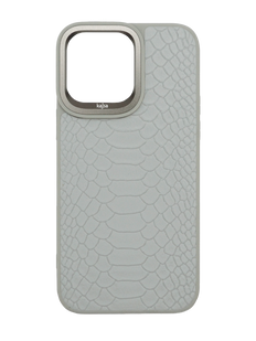 Чохол Kajsa Leather Snake для iPhone 14 Pro Max grey