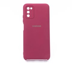 Силіконовий чохол Full Cover для Samsung A03S marsala My Color Full Camera