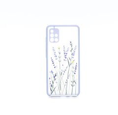 TPU+PC чехол Picture Color Buttons для Samsung A51 lavender grey/цветы full camera