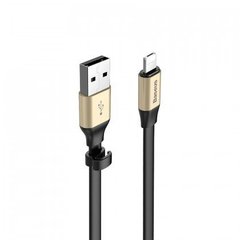 USB кабель Baseus Nimble CALMBJ-OV 2in1 Lightning+Micro QC 2A 0.23m gold