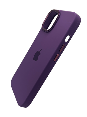 Силиконовый чехол Metal Frame and Buttons для iPhone 14 purple