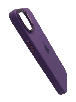 Силиконовый чехол Metal Frame and Buttons для iPhone 14 purple
