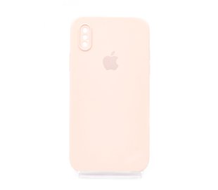 Силиконовый чехол Full Cover Square для iPhone X/XS pink sand Full Camera