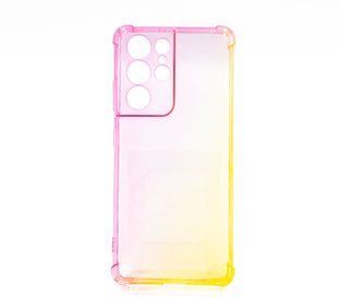 Силіконовий чохол WAVE Shine для Samsung S21 ultra pink/yellow