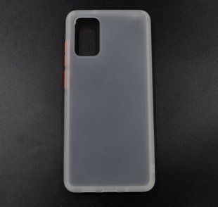 Чехол 2 в 1 Matte Color для Samsung S20+ white/red