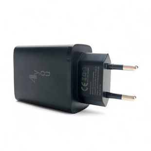 Мережевий зарядний пристрій 4YOU A52 PD22W 3A Fast charger 2 вихода black