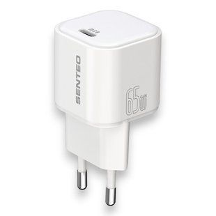 Сетевое зарядное устройство Senteo Z-20 USB-C 3A GaN PD 65W white (СЕ сертификат)