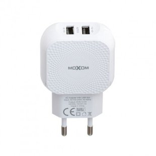 Сетевое зарядное устройство MOXOM KH-44 micro 2 USB 2.4A white