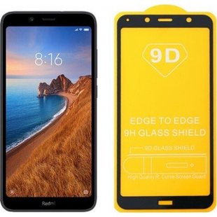 Защитное 9D стекло Full Glue для Xiaomi Redmi 7A black SP