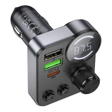 FM Модулятор HOCO E86 PD30W+QC3.0 18W Total 48W black