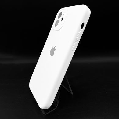 Силіконовий чохол Full Cover для iPhone 12 white Full Camera