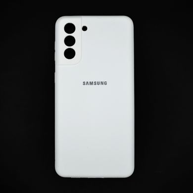 Силіконовий чохол Full Cover для Samsung S21+ white Full Camera