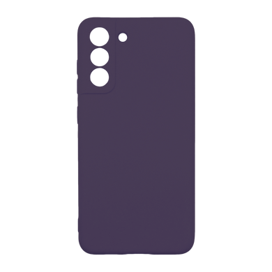 Силіконовий чохол SMTT для Samsung S21 FE dark violet Full Camera з мікрофіброю