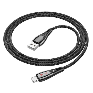 USB кабель HOCO U133 Monte charging data cable Type-C 1,2 m Black