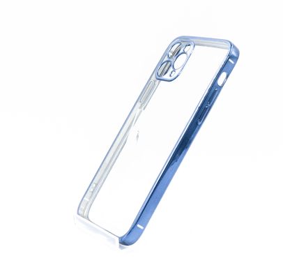 Силіконовий чохол Сlear для iPhone 11 Pro blue Full Camera з глянсовою окантовкою