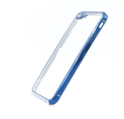 Силіконовий чохол Сlear для iPhone 7+/8+ blue Full Camera з глянсовою окантовкою