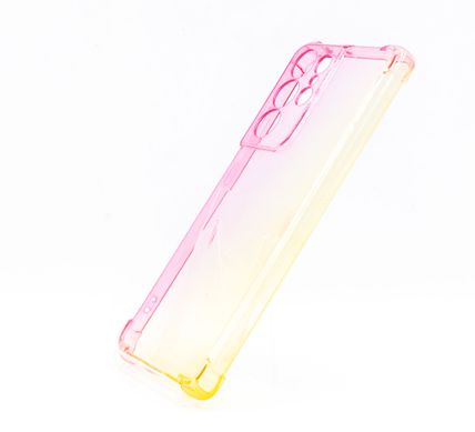 Силиконовый чехол WAVE Shine для Samsung S21 ultra pink/yellow