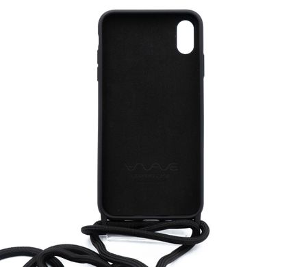 Силіконовий чохол WAVE Lanyard для iPhone XS Max black (TPU)