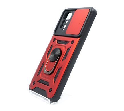 Чохол Camshield Serge Ring for Magnet для Xiaomi Redmi Note 11 Pro 4G/5G red протиуд. шторка/зах.кам