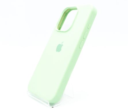 Силіконовий чохол Full Cover для iPhone 15 Pro fresh green (pistachio)
