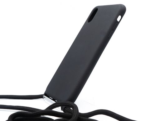 Силіконовий чохол WAVE Lanyard для iPhone XS Max black (TPU)