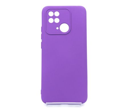 Силіконовий чохол Full Cover для Xiaomi Redmi 10C purple Full Camera без logo