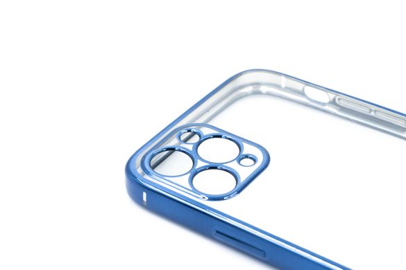 Силіконовий чохол Сlear для iPhone 11 Pro blue Full Camera з глянсовою окантовкою