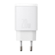 Мережевий зарядний пристрій Baseus Compact Quick CCXJ-B02 20W QC+PD (1Type-C+1USB) white